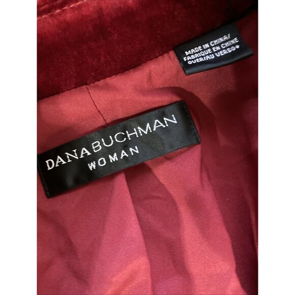 Dana Buchman Womans Velvet Blazer Sz XXL ? Red Patterned Holiday Whimsy Goth - Picture 8 of 12
